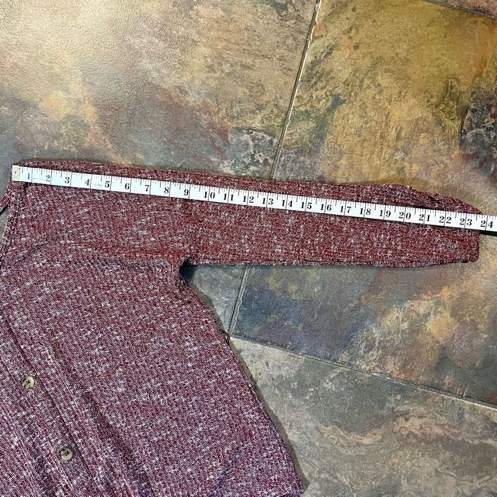 Bobbie Brooks Ladies Red Speckled Button Down Tie Bottom Sweater XL - Picture 5 of 11